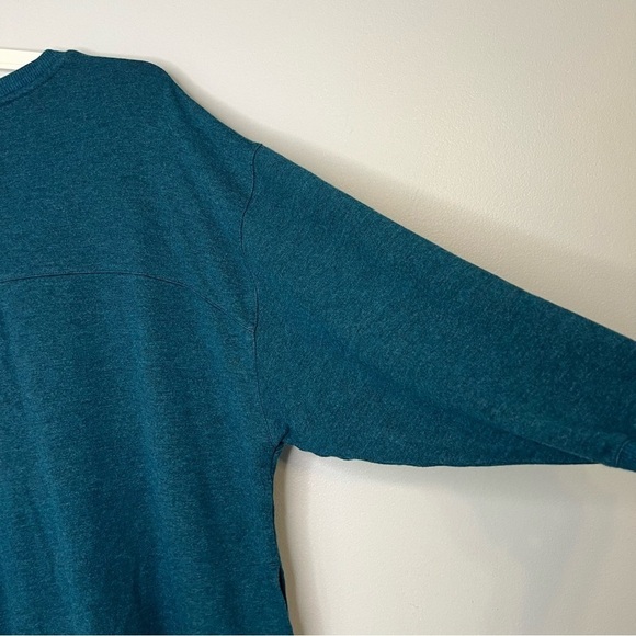 LL Bean Women's Pullover Sweater Modal Round Neck Size M Blue Logo Everyday - Picture 9 of 10